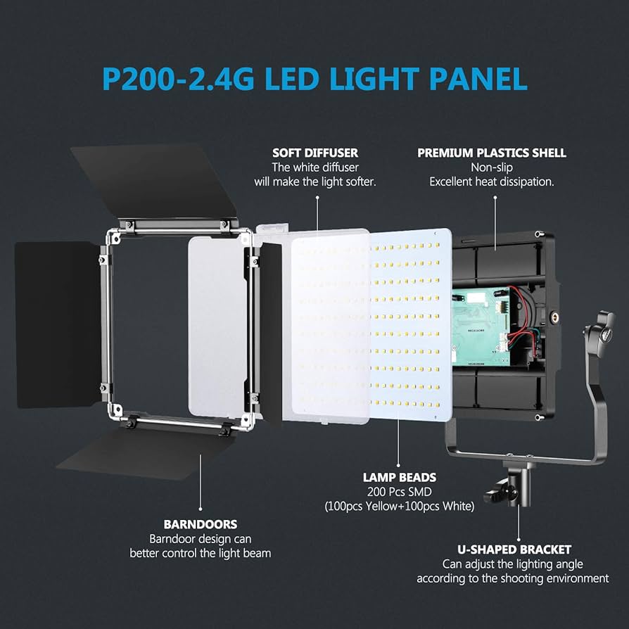 Amazon.com : Neewer 2-Pack 2.4G LED Video Light with 2M